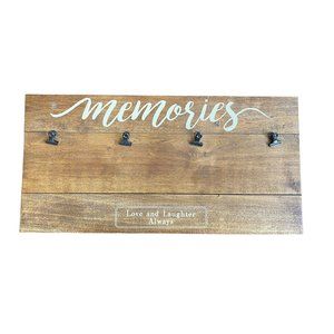Things Remembered Farmhouse Wooden Memories Clip Photo Board Love and Laughter A